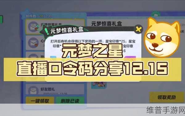 元梦之星口令码全揭秘，畅玩游戏不是梦