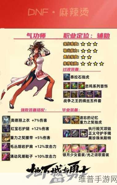 DNF 手游气功师顶级装备搭配指南