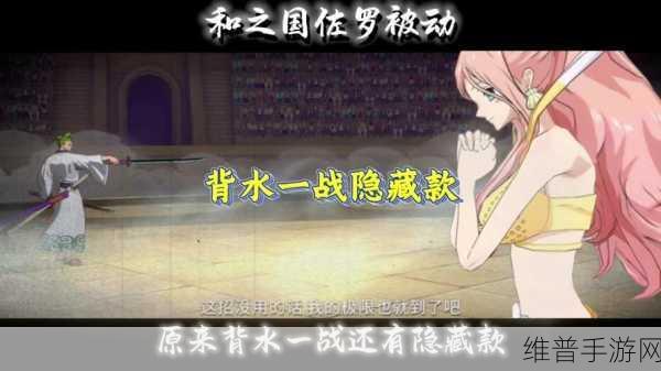 航海王热血航线，佐罗连招秘籍大揭秘