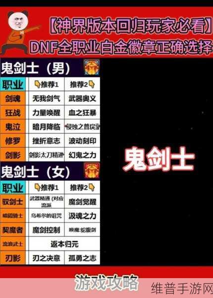 DNF2025 巫女白金徽章的最佳抉择指南