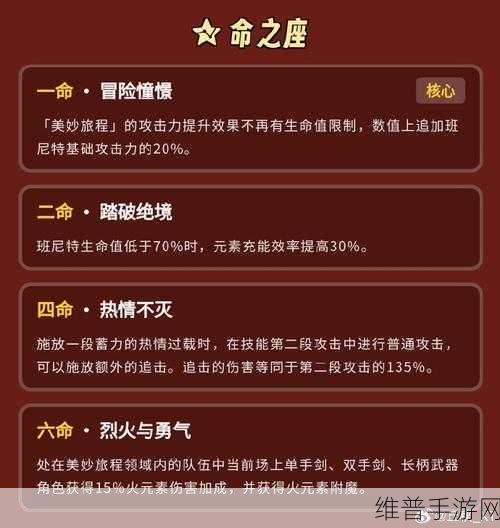 原神班尼特圣遗物与武器的绝佳搭配指南