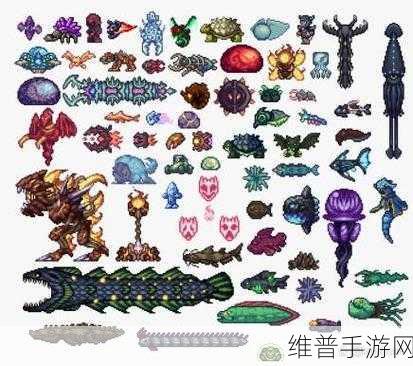 泰拉瑞亚海洋生物群系的神秘怪物世界