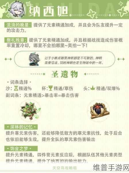 原神纳西妲专武突破材料全解析
