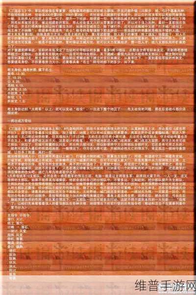三国志 10 手游，武将负伤后的恢复秘籍