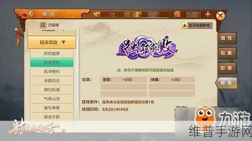 射雕手游，解锁梅花绣眼图的全方位指南