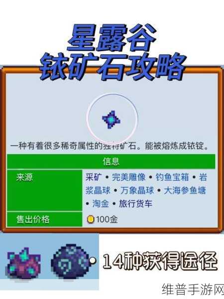 星露谷物语，轻松获取铱矿的全攻略