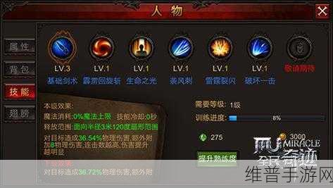 奇迹魔剑士，掌控技能与属性，称霸游戏之旅
