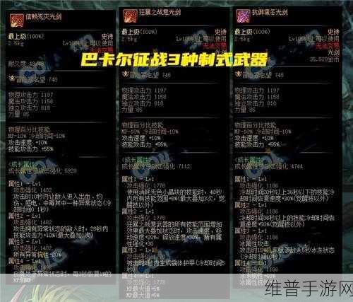 地下城与勇士手游 60 级史诗武器双刃左轮深度解析
