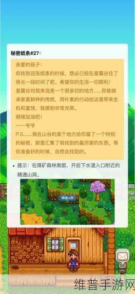 星露谷物语秘文纸条任务全解析