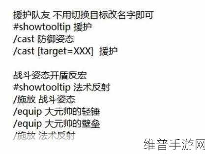 魔兽世界手游宏命令设置全攻略