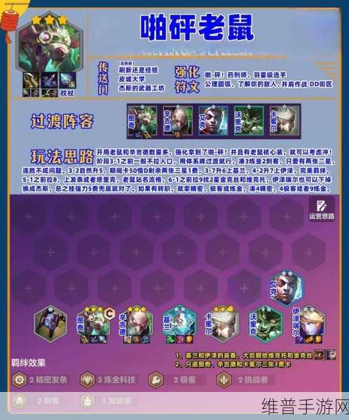 金铲铲之战，刺客老鼠阵容全攻略