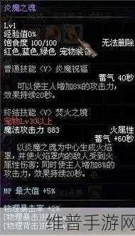 DNF 手游，炎魔之魂宠物的深度解析与攻略