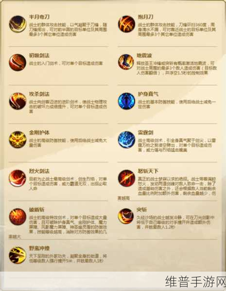 传奇战战士技能全解析与加点秘籍