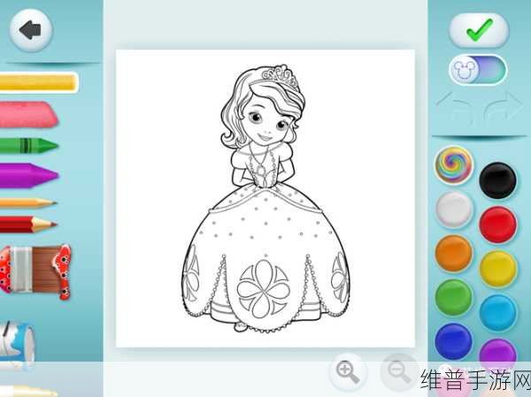 迪士尼魔法涂色,清新卡通涂色休闲手游全攻略