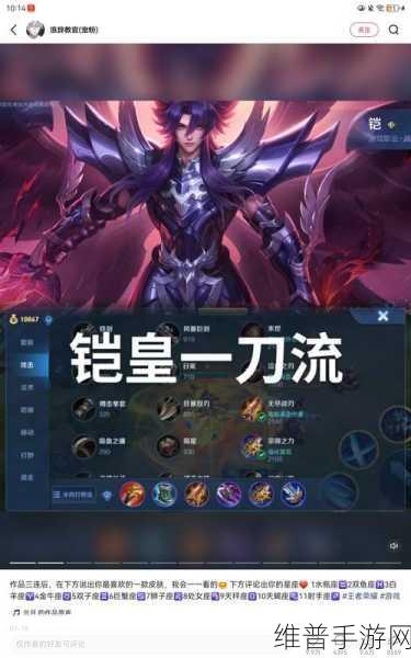 王者荣耀 KPL,出装策略与战绩提升秘籍