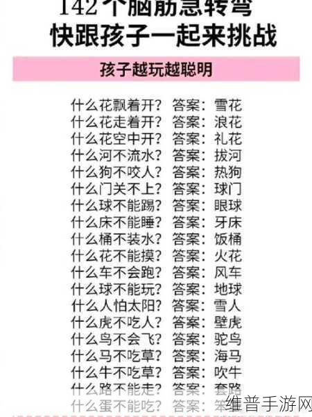 无厘头脑洞大挑战，解锁轻松简单的脑筋急转弯新体验游戏下载攻略