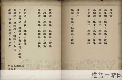 天命奇御，探索十全大补酒的神秘配方之路