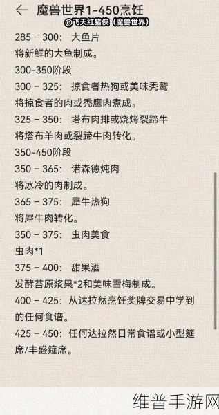 魔兽世界WLK怀旧服感恩节烹饪1-340快速冲级全攻略