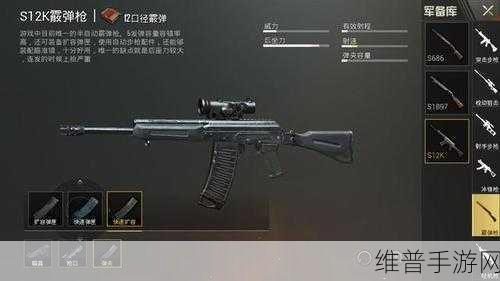 和平精英新版本深度攻略,突击手必备S12K霰弹枪全面剖析