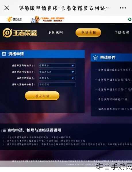王者荣耀体验服申请全解析,成为游戏先锋的必备指南