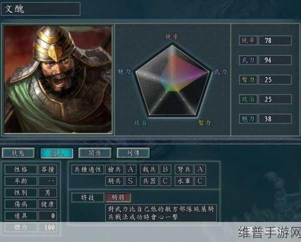 潮爆三国武将文丑技能属性图鉴全面详解