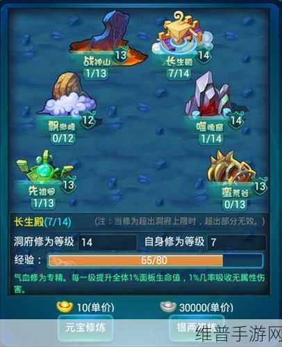 迷你西游，深度解析洞府升级攻略秘籍