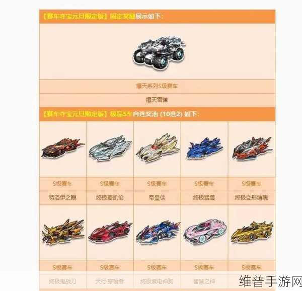 QQ飞车S车排行榜2024，全面解析与攻略指南