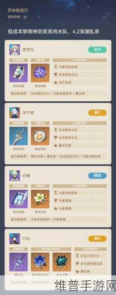 原神攻略,黎明神剑的适配角色深度解析