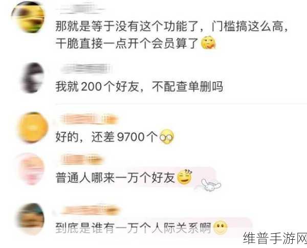 微信内测新功能引热议，手游玩家如何巧妙利用查找单删好友提升社交体验？