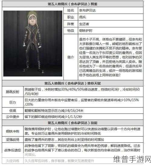 第五人格佣兵玩法全解析，掌握生存与救援的艺术