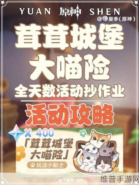 原神茸茸城堡大喵险第一天通关全攻略，轻松解锁喵趣横生