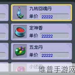 梦幻西游手游深度攻略，九转金丹的奇妙作用与获取途径
