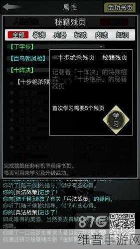 放置江湖深度攻略，官府十阵决学习指南与实力解析