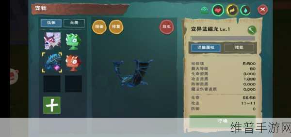 创造与魔法，灰蝠龙与蓝蜥蜴合成的神秘产物