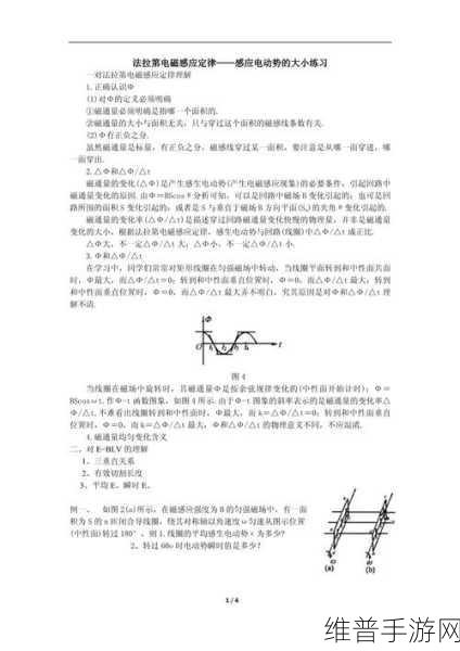 法拉第电磁感应定律在手游创新技术中的应用探索