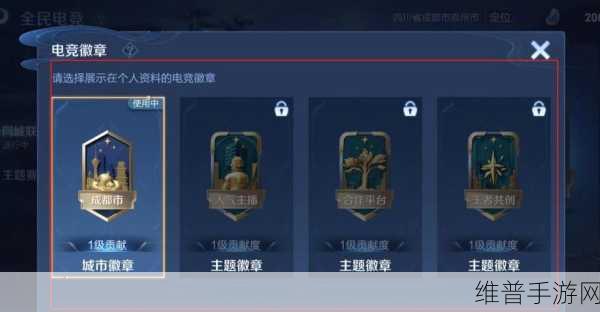 王者荣耀城市徽章升级全攻略，解锁你的专属荣耀