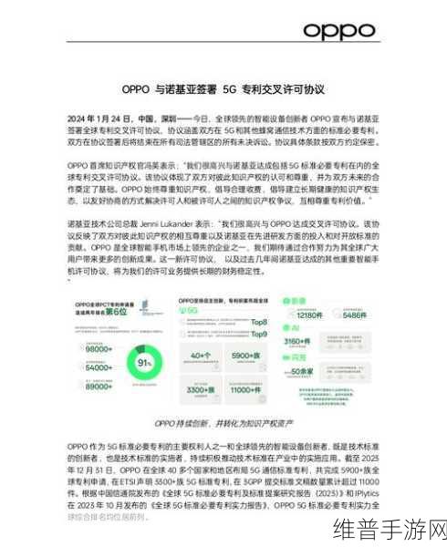 爱立信与OPPO携手签订全球专利交叉许可协议，手游公司如何从中受益