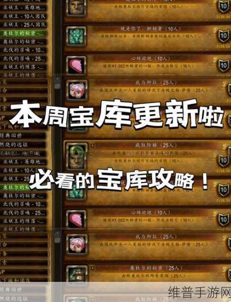 魔兽世界手游，解锁低保宝库的秘籍指南