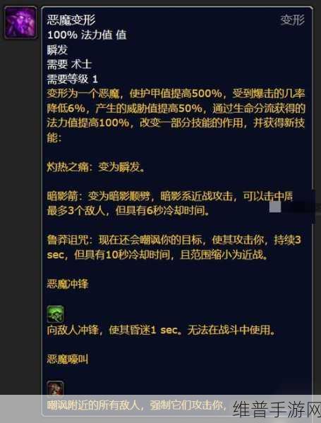 魔兽世界怀旧服Plus术士符文前瞻，深度解析与玩法展望