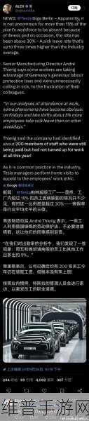 特斯拉德国工厂病假率飙升，手游公司视角下的启示与马斯克应对策略