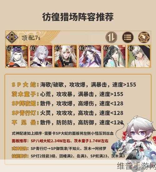 阴阳师彷徨猎场最强爬塔阵容全解析
