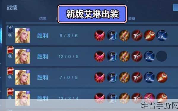 王者荣耀新版艾琳高伤害出装攻略，拒绝刮痧，打出爆炸输出