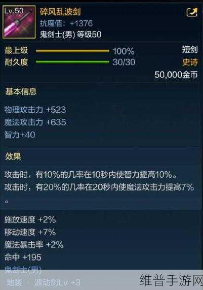地下城与勇士起源60级史诗短剑戾波之尖啸装备图鉴，玩家热议与深度剖析
