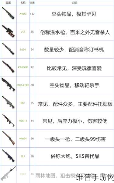 和平精英连发狙击枪全解析与排名攻略
