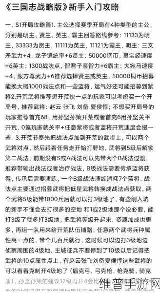 三国志战略版，新手常见误区与正确玩法指南
