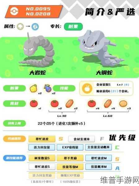 宝可梦大探险深度攻略，大岩蛇进化等级揭秘