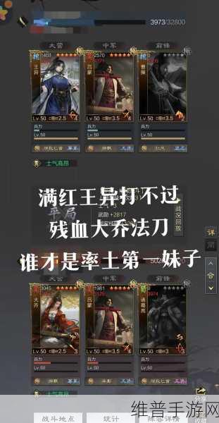 率土之滨武将升级停滞之谜，原因与破解之策
