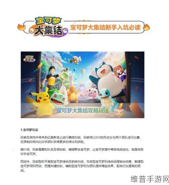 宝可梦大集结新手宝可梦全攻略