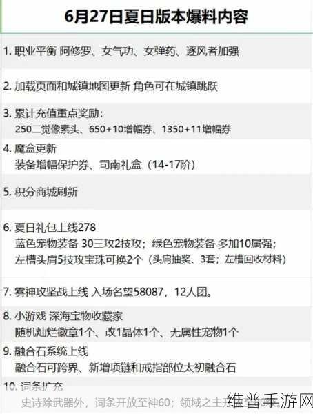 DNF9月21号更新全面解析，金秋版本新内容与活动指南