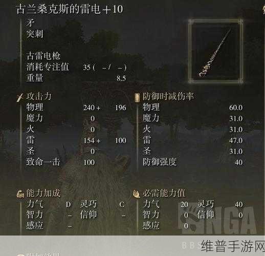 艾尔登法环深度攻略,揭秘古兰桑克斯的雷电获取之道